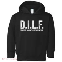 Dilf Funny Fathers Day Gift for Dad Toddler Hoodie thumb 0
