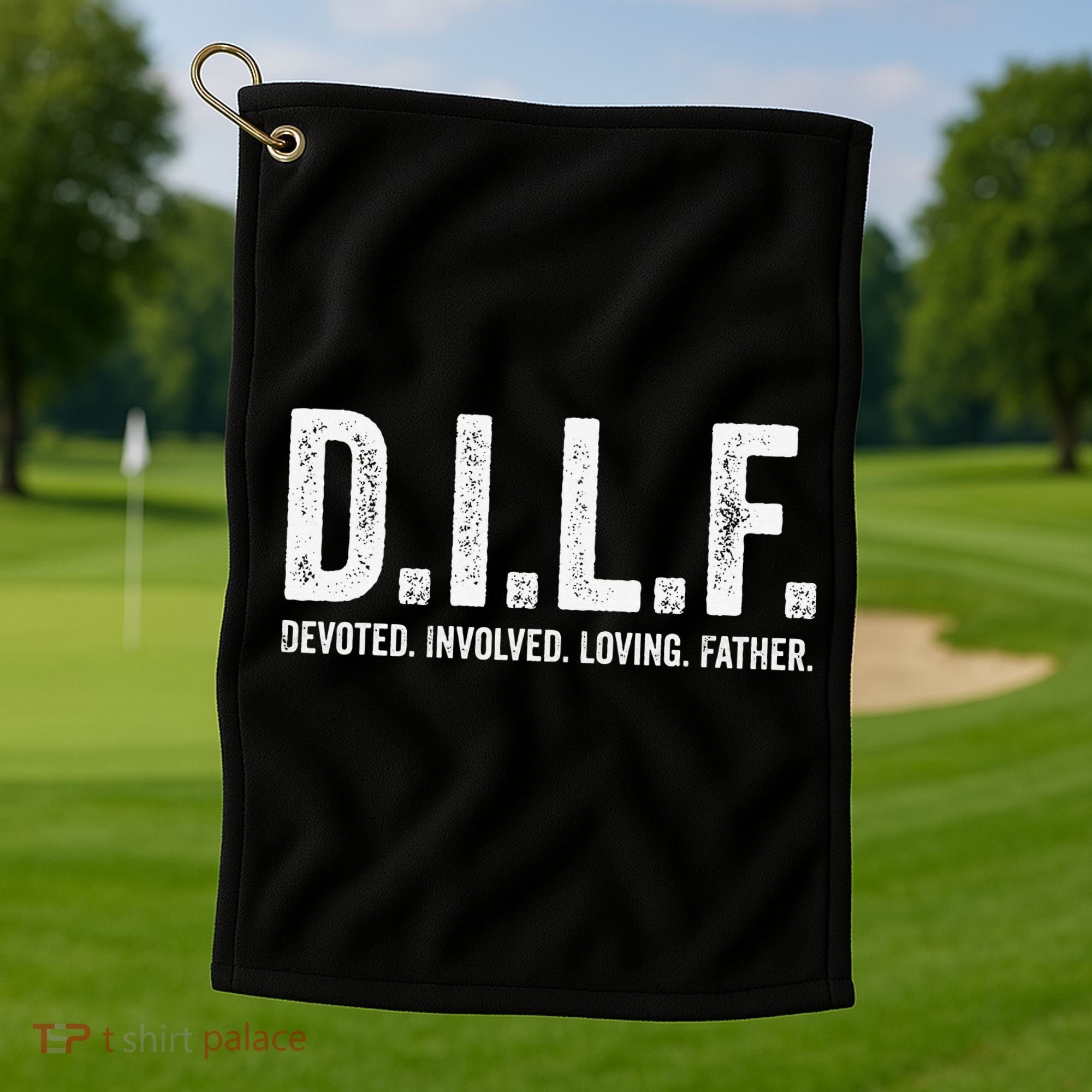Dilf Funny Fathers Day Gift for Dad Golf Towel