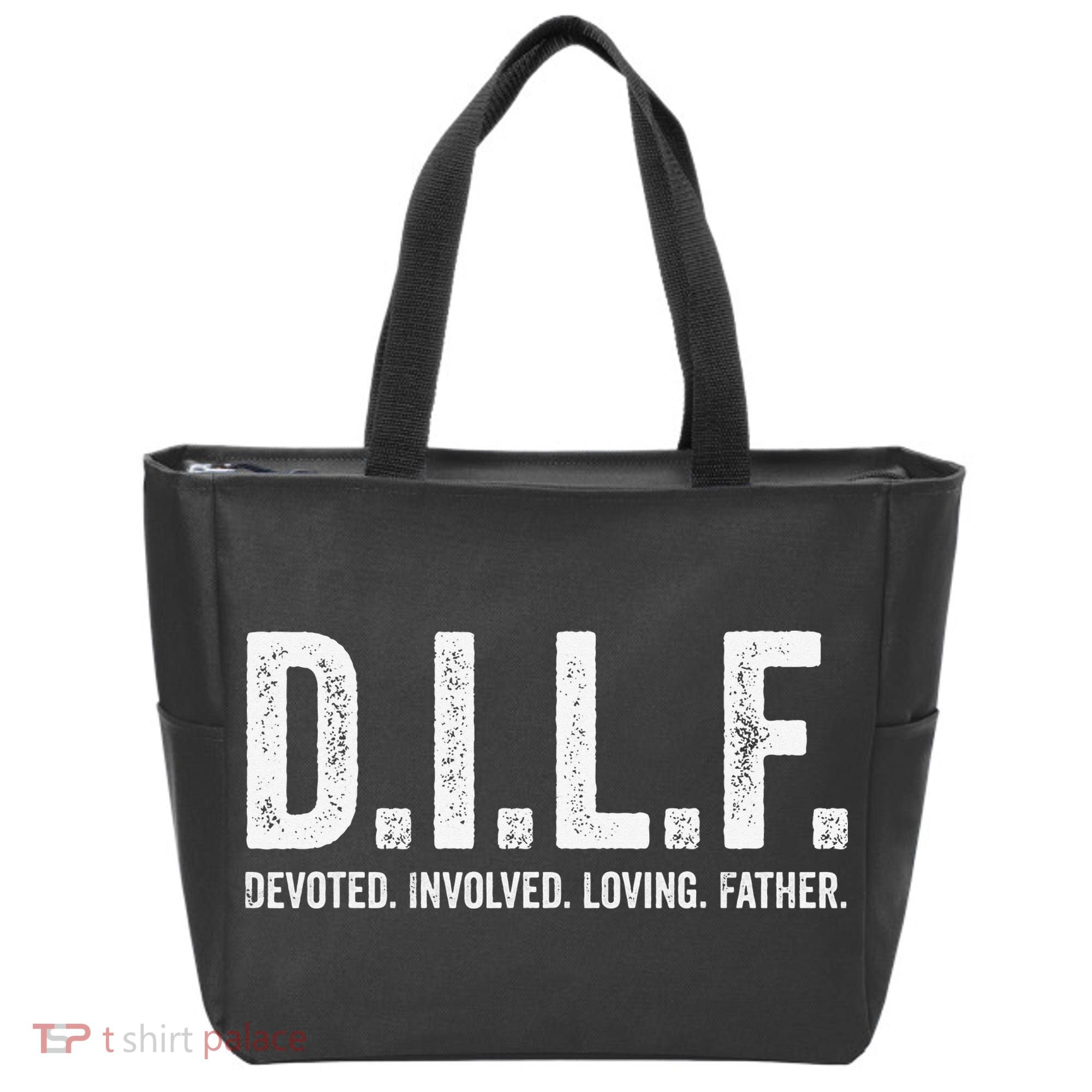 Dilf Funny Fathers Day Gift for Dad Tote Bag