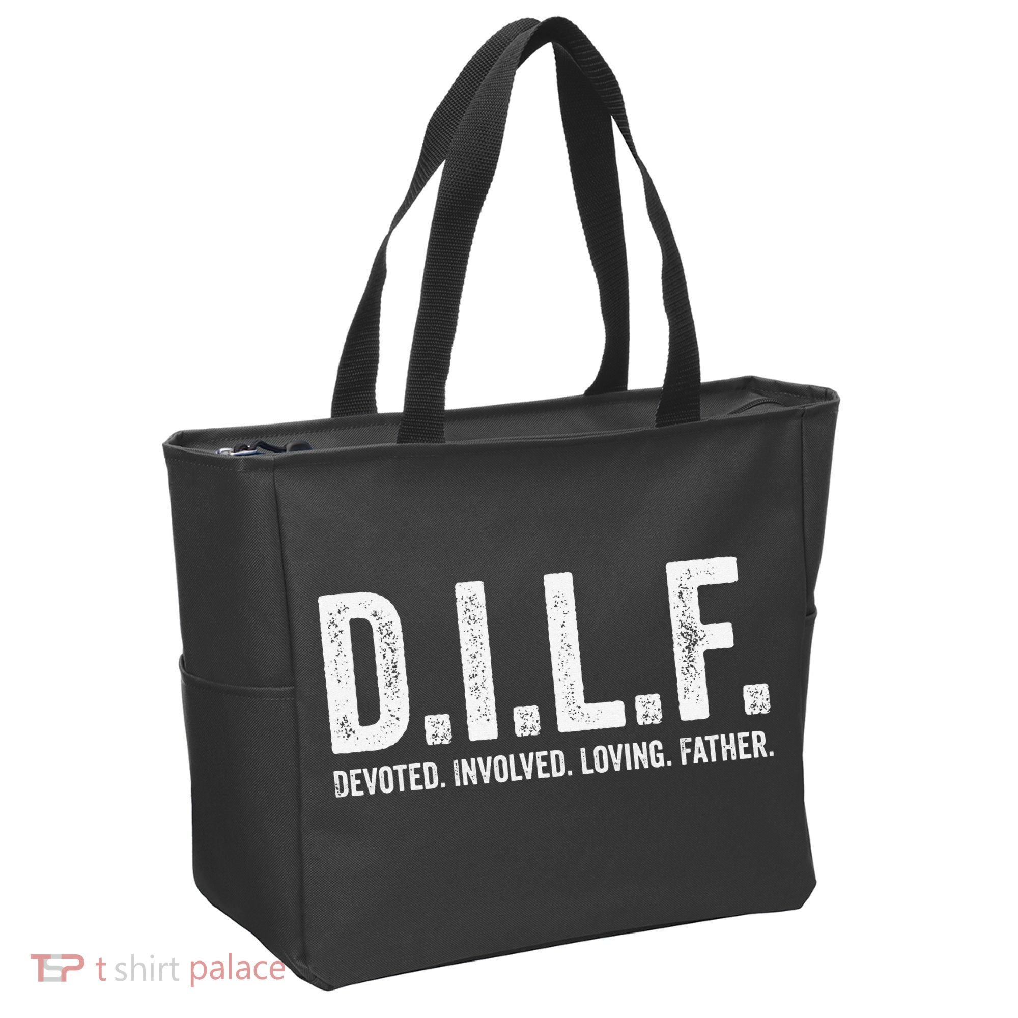 Dilf Funny Fathers Day Gift for Dad Tote Bag