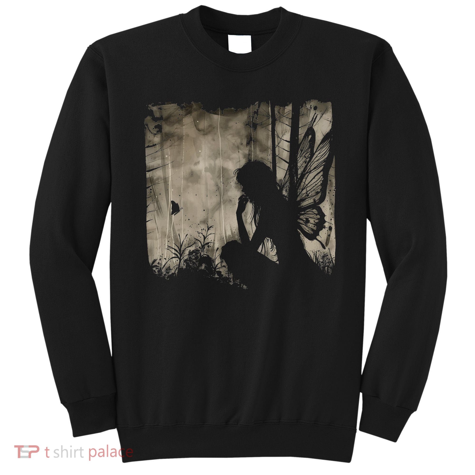 Dark Fairycore Fairy Art Grunge Butterfly Alt Goth Aesthetic Sweatshirt
