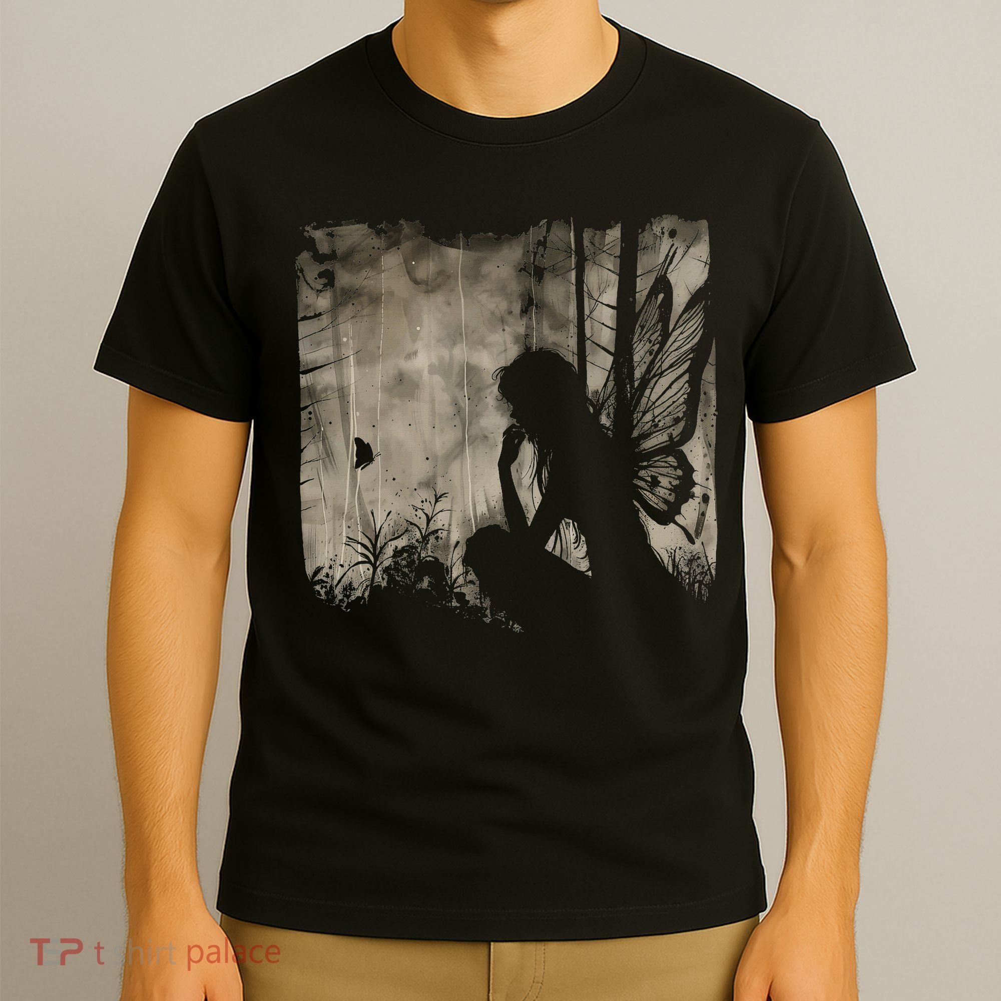 Dark Fairycore Fairy Art Grunge Butterfly Alt Goth Aesthetic T-Shirt