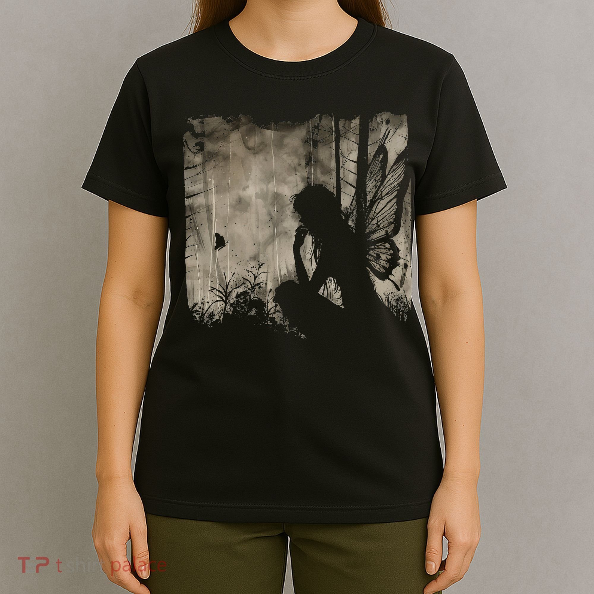 Dark Fairycore Fairy Art Grunge Butterfly Alt Goth Aesthetic T-Shirt