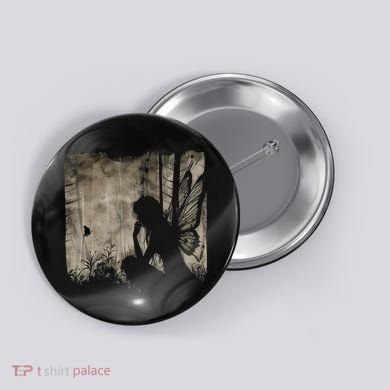Dark Fairycore Fairy Art Grunge Butterfly Alt Goth Aesthetic Button
