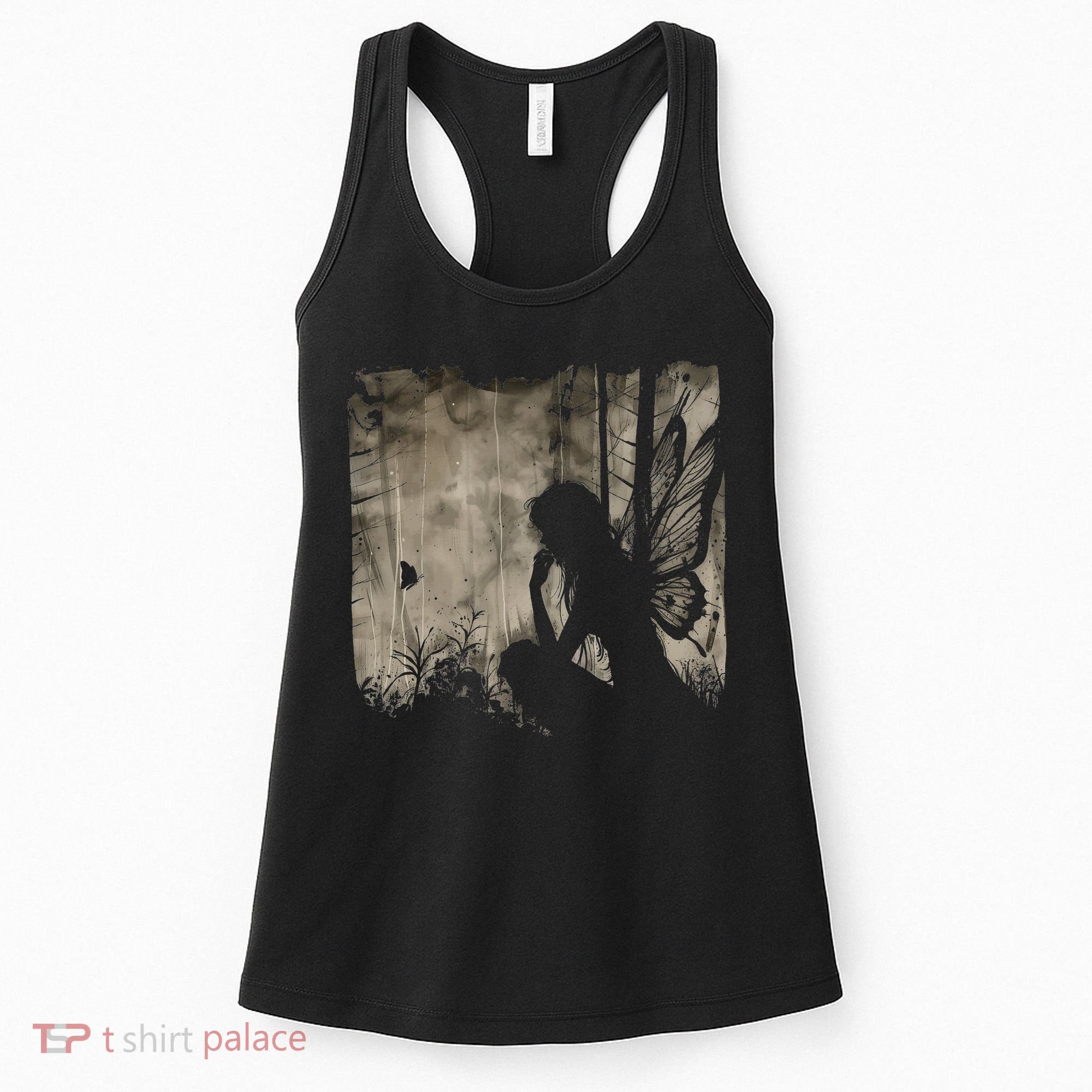 Dark Fairycore Fairy Art Grunge Butterfly Alt Goth Aesthetic Women's Tank Top