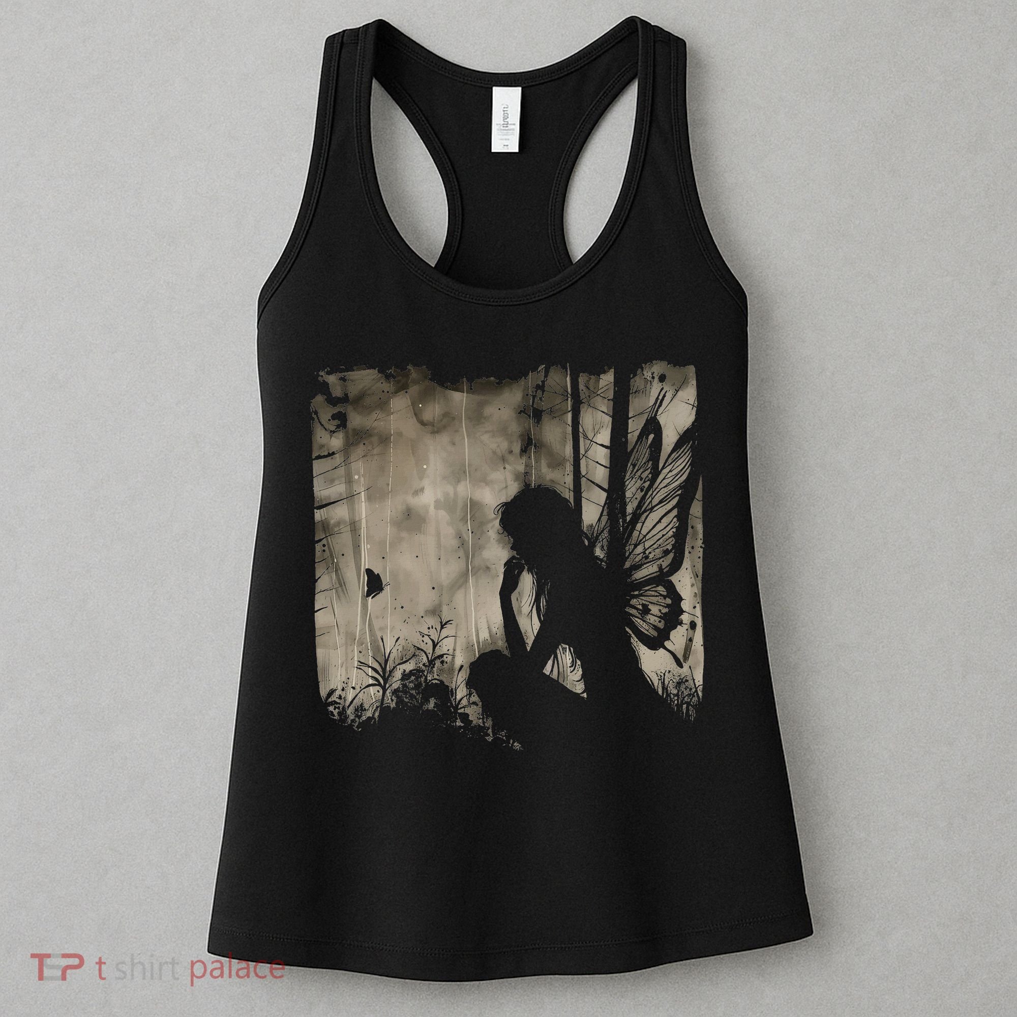 Dark Fairycore Fairy Art Grunge Butterfly Alt Goth Aesthetic Women's Tank Top