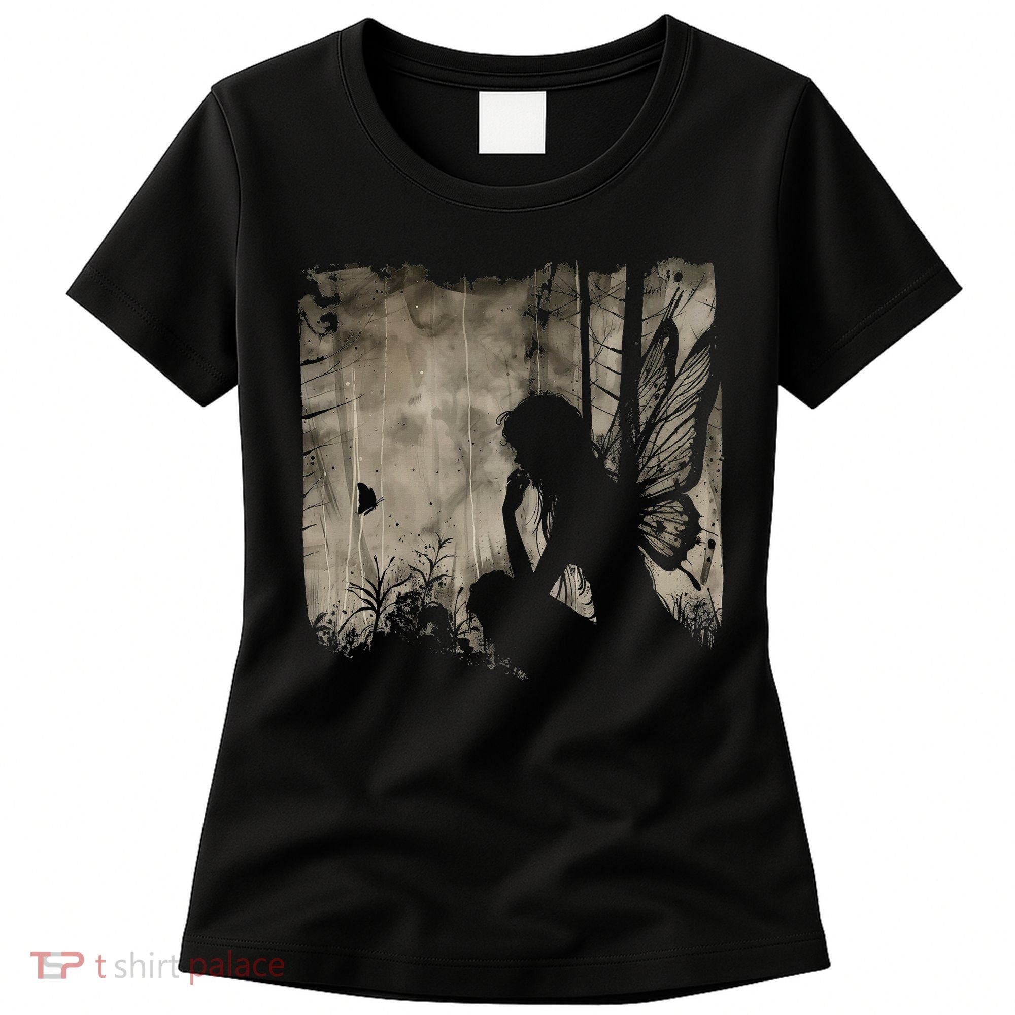 Dark Fairycore Fairy Art Grunge Butterfly Alt Goth Aesthetic Women's T-Shirt
