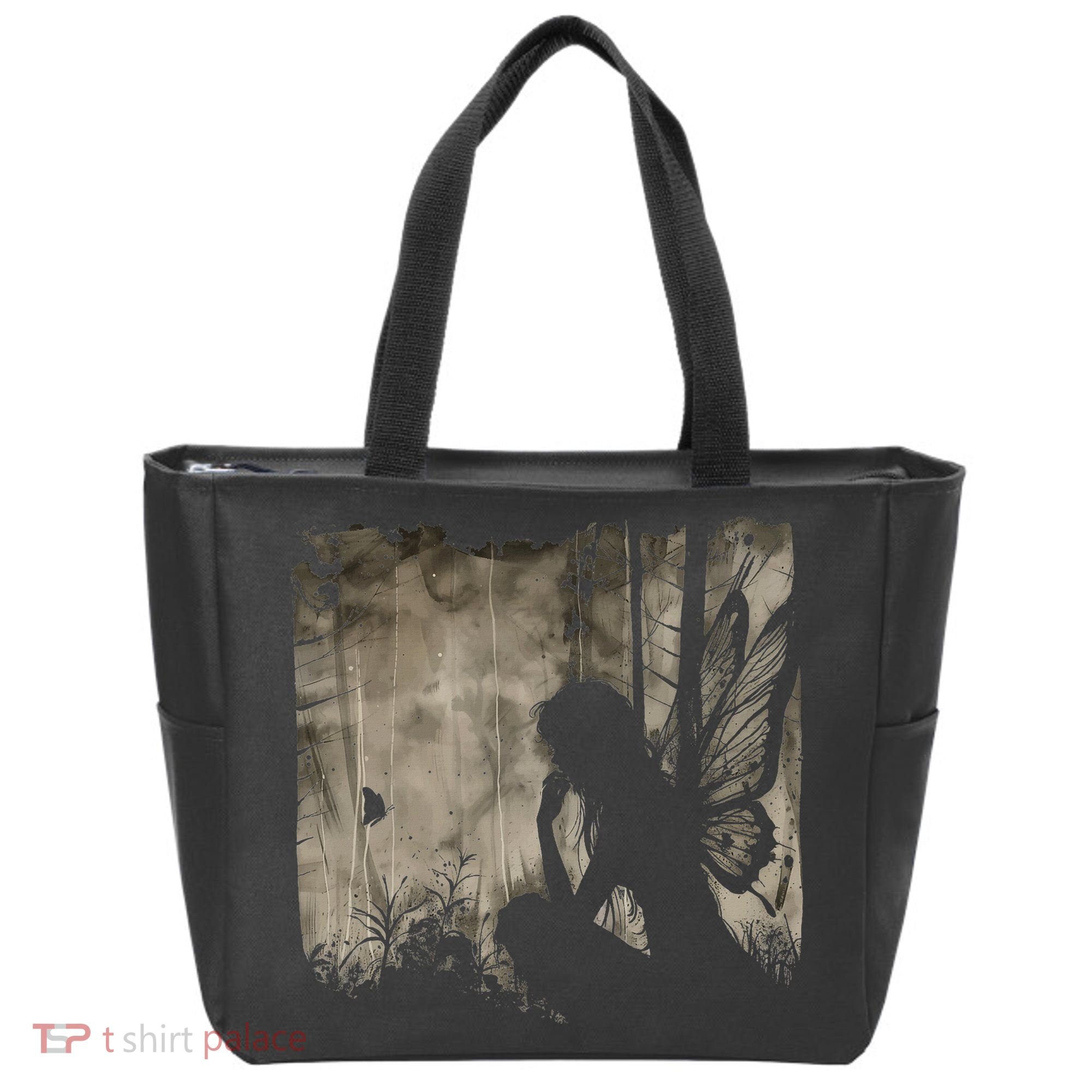 Dark Fairycore Fairy Art Grunge Butterfly Alt Goth Aesthetic Tote Bag