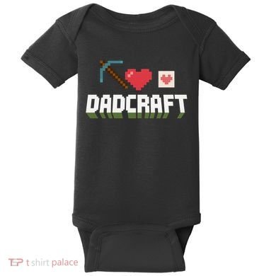 Dadcraft Funny Father's Day Gamer Gift Baby Bodysuit