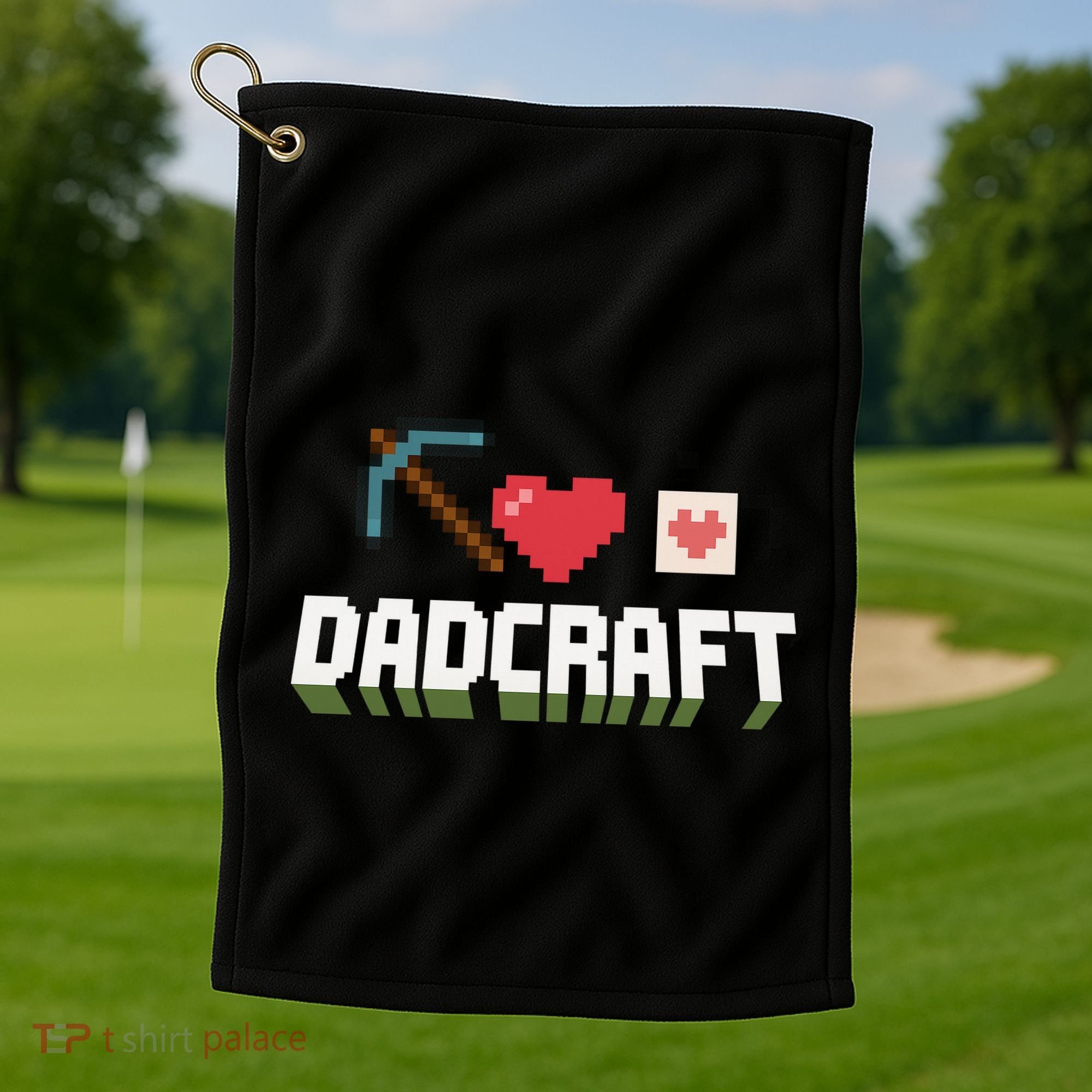 Dadcraft Funny Father's Day Gamer Gift Golf Towel