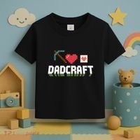 Dadcraft Funny Father's Day Gamer Gift Toddler T-Shirt thumb 3