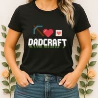 Dadcraft Funny Father's Day Gamer Gift Women's T-Shirt thumb 2