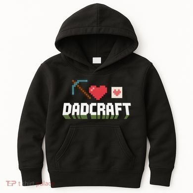 Dadcraft Funny Father's Day Gamer Gift Kids Hoodie