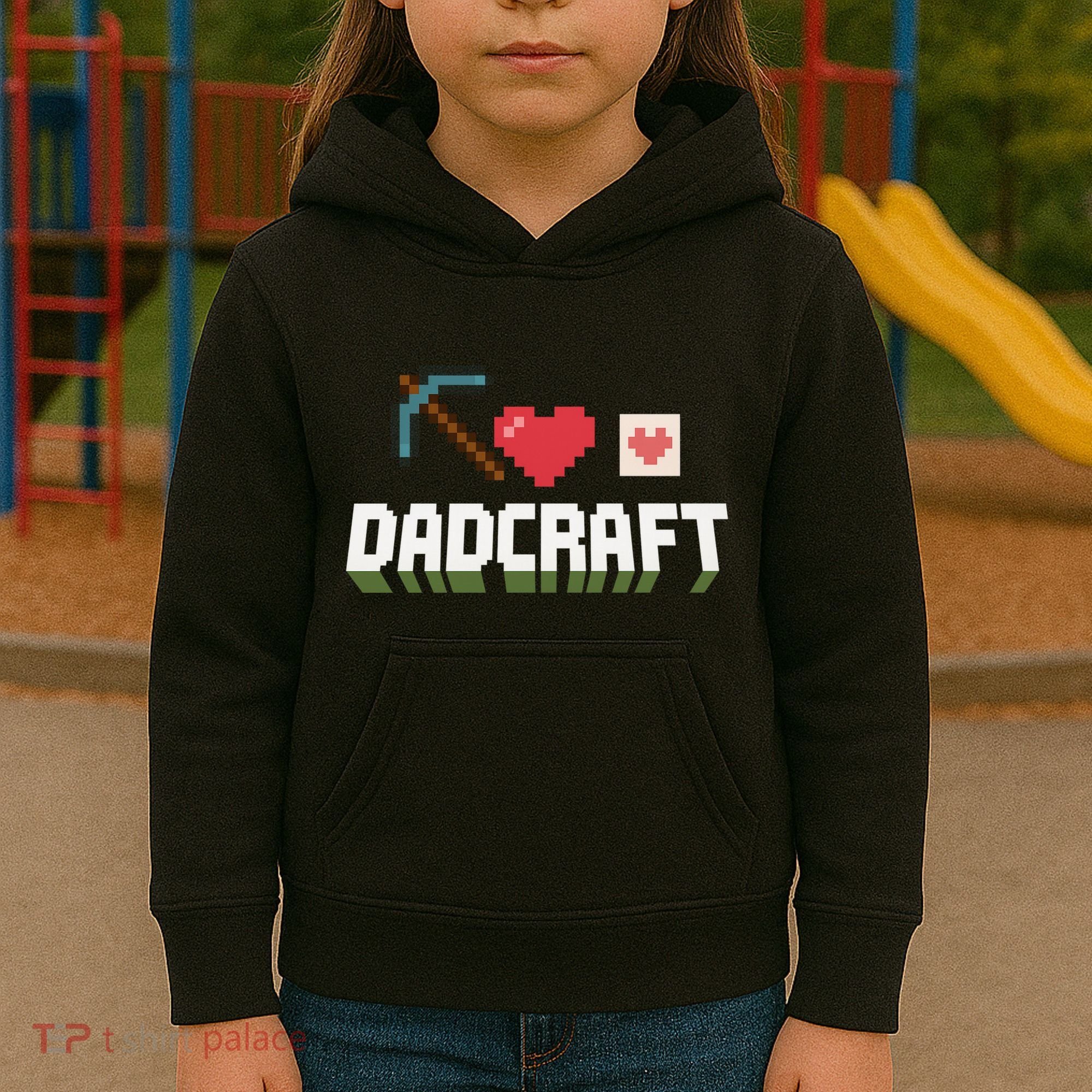 Dadcraft Funny Father's Day Gamer Gift Kids Hoodie