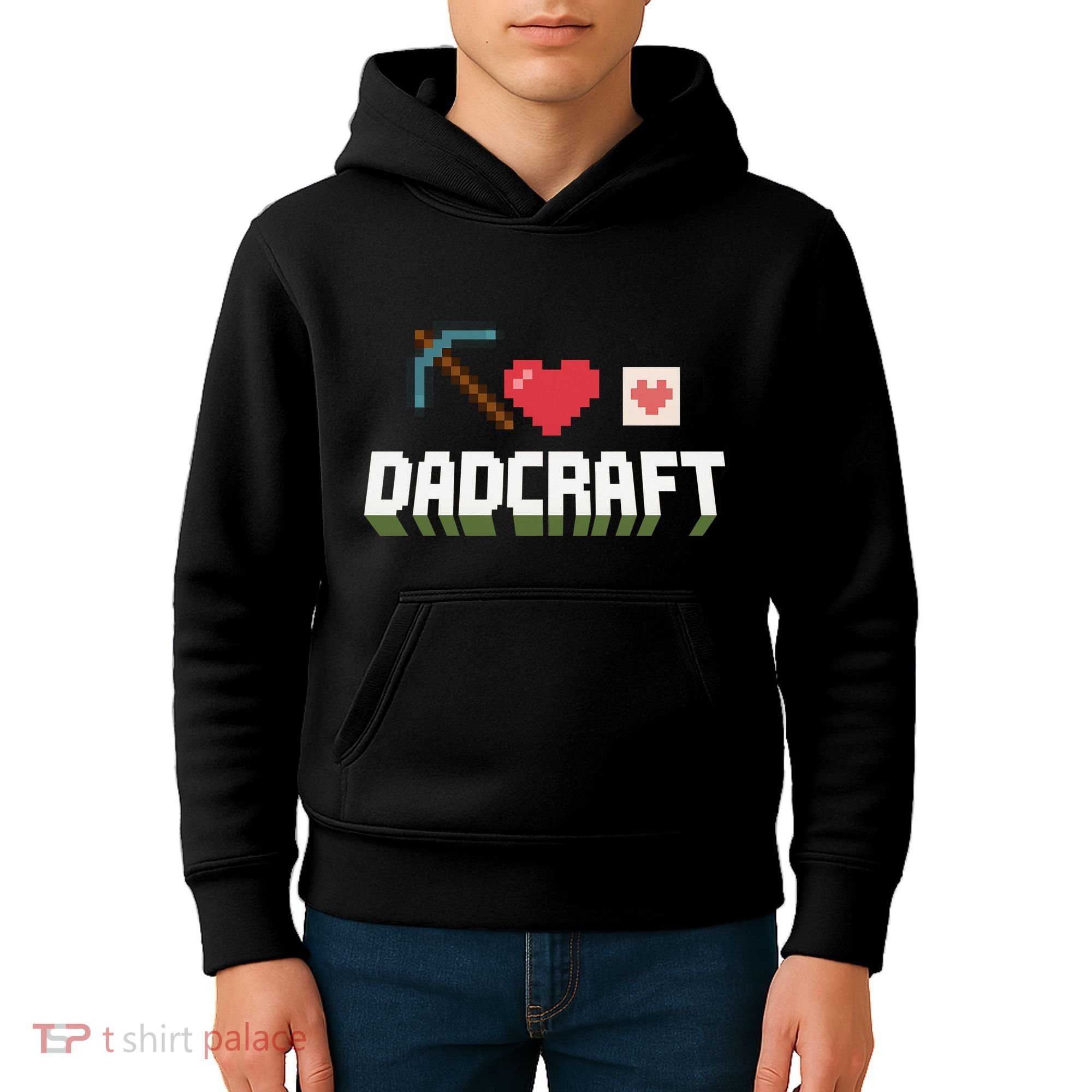Dadcraft Funny Father's Day Gamer Gift Kids Hoodie