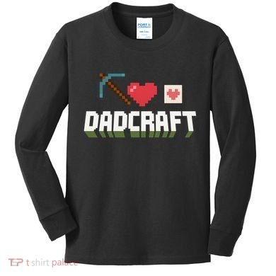 Dadcraft Funny Father's Day Gamer Gift Kids Long Sleeve Shirt