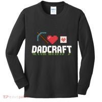 Dadcraft Funny Father's Day Gamer Gift Kids Long Sleeve Shirt thumb 0