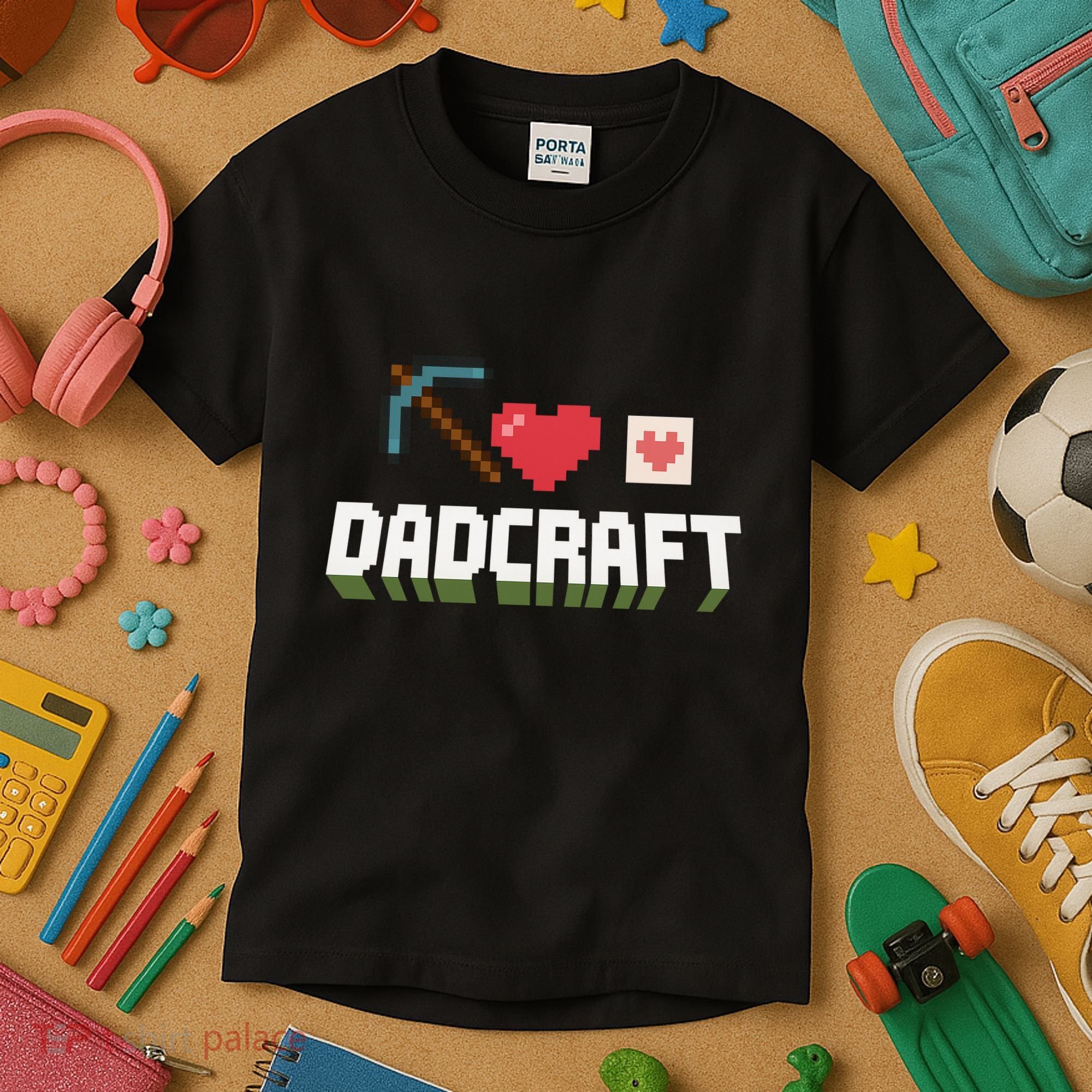 Dadcraft Funny Father's Day Gamer Gift Kids T-Shirt
