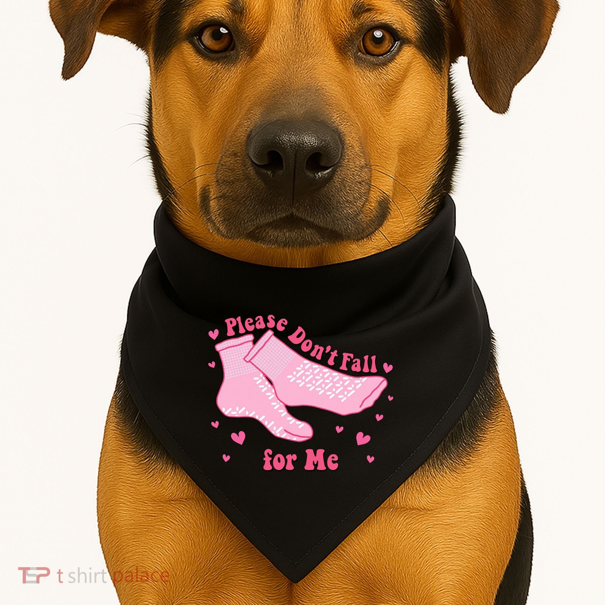 Dont Fall For Me Valentines Day Socks Pct Cna Funny Nurse USA-Made Doggie Bandana