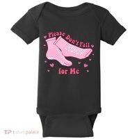 Dont Fall For Me Valentines Day Socks Pct Cna Funny Nurse Baby Bodysuit thumb 0