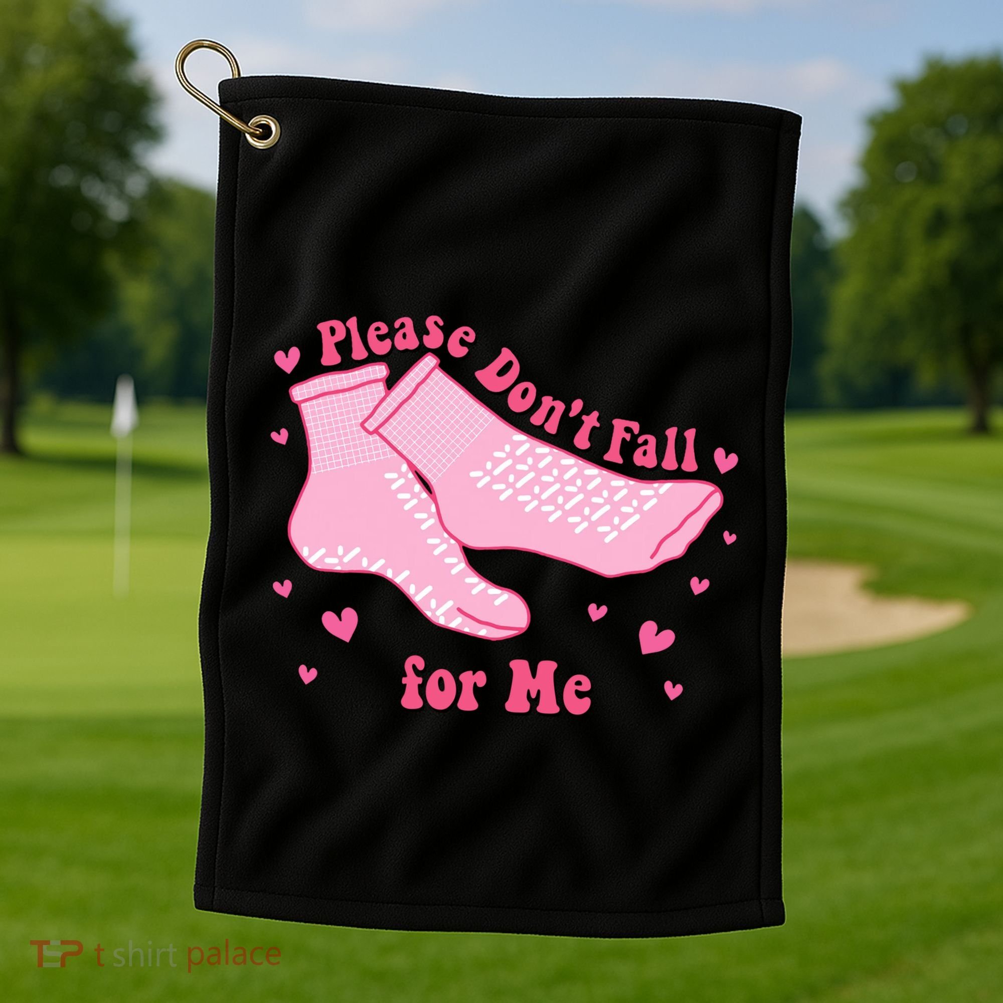 Dont Fall For Me Valentines Day Socks Pct Cna Funny Nurse Golf Towel