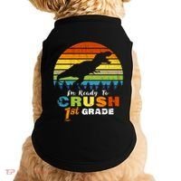 Dinosaur First Grade Im Ready To Crush 1St Grade Gift Doggie Tank thumb 0