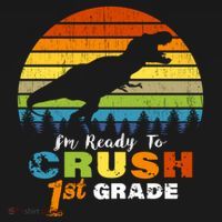 Dinosaur First Grade Im Ready To Crush 1St Grade Gift Bucket Hat thumb 4