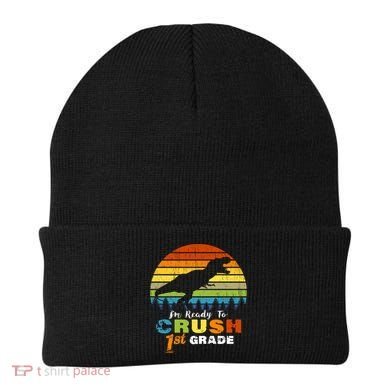 Dinosaur First Grade Im Ready To Crush 1St Grade Gift Beanie
