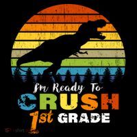 Dinosaur First Grade Im Ready To Crush 1St Grade Gift Ornament thumb 1