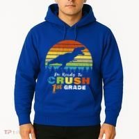 Dinosaur First Grade Im Ready To Crush 1St Grade Gift Hoodie thumb 2