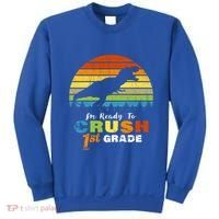 Dinosaur First Grade Im Ready To Crush 1St Grade Gift Sweatshirt thumb 0
