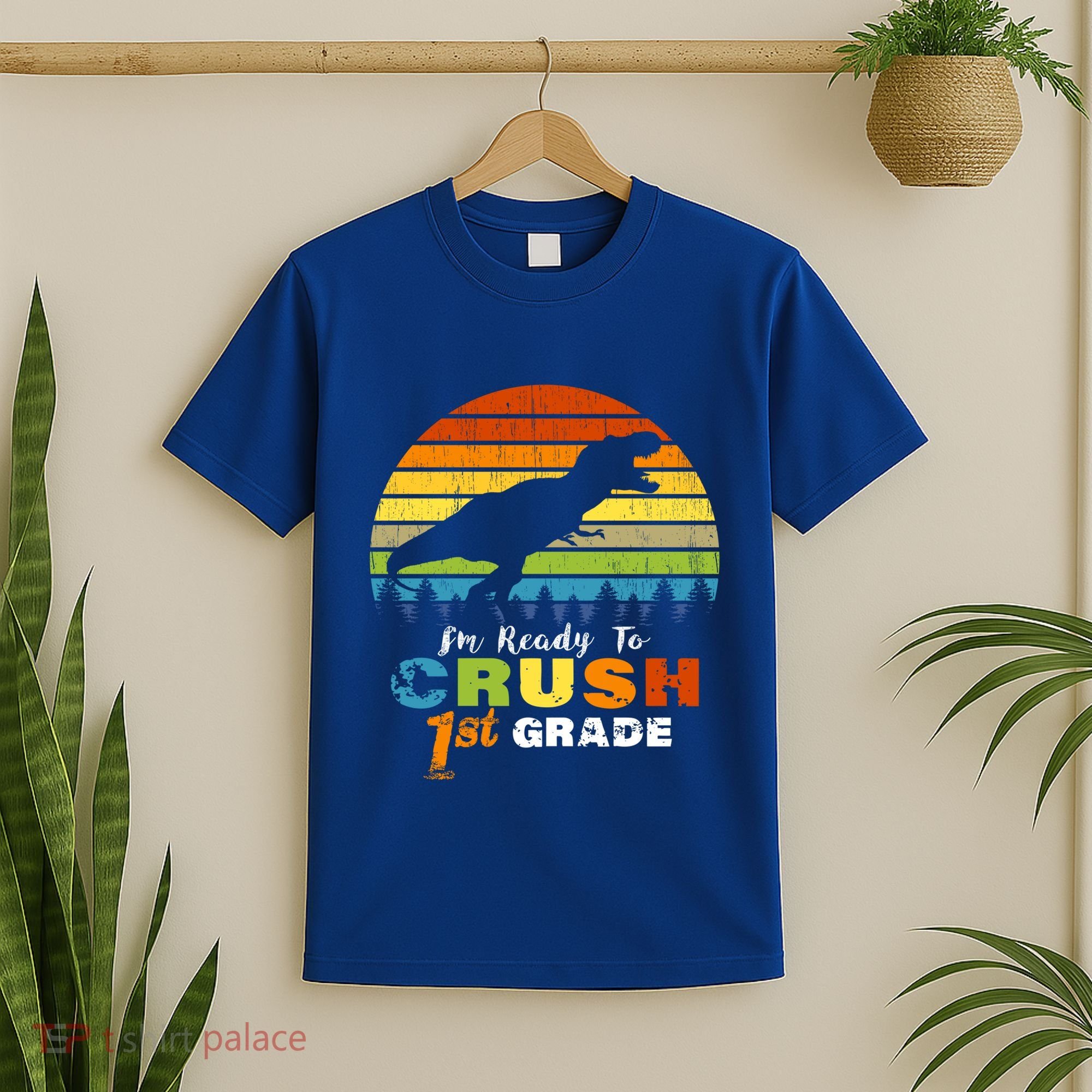 Dinosaur First Grade Im Ready To Crush 1St Grade Gift T-Shirt