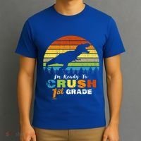 Dinosaur First Grade Im Ready To Crush 1St Grade Gift T-Shirt thumb 3
