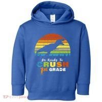 Dinosaur First Grade Im Ready To Crush 1St Grade Gift Toddler Hoodie thumb 0