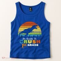 Dinosaur First Grade Im Ready To Crush 1St Grade Gift Tank Top thumb 2