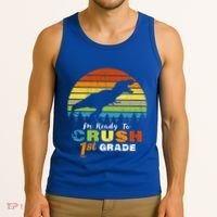 Dinosaur First Grade Im Ready To Crush 1St Grade Gift Tank Top thumb 3
