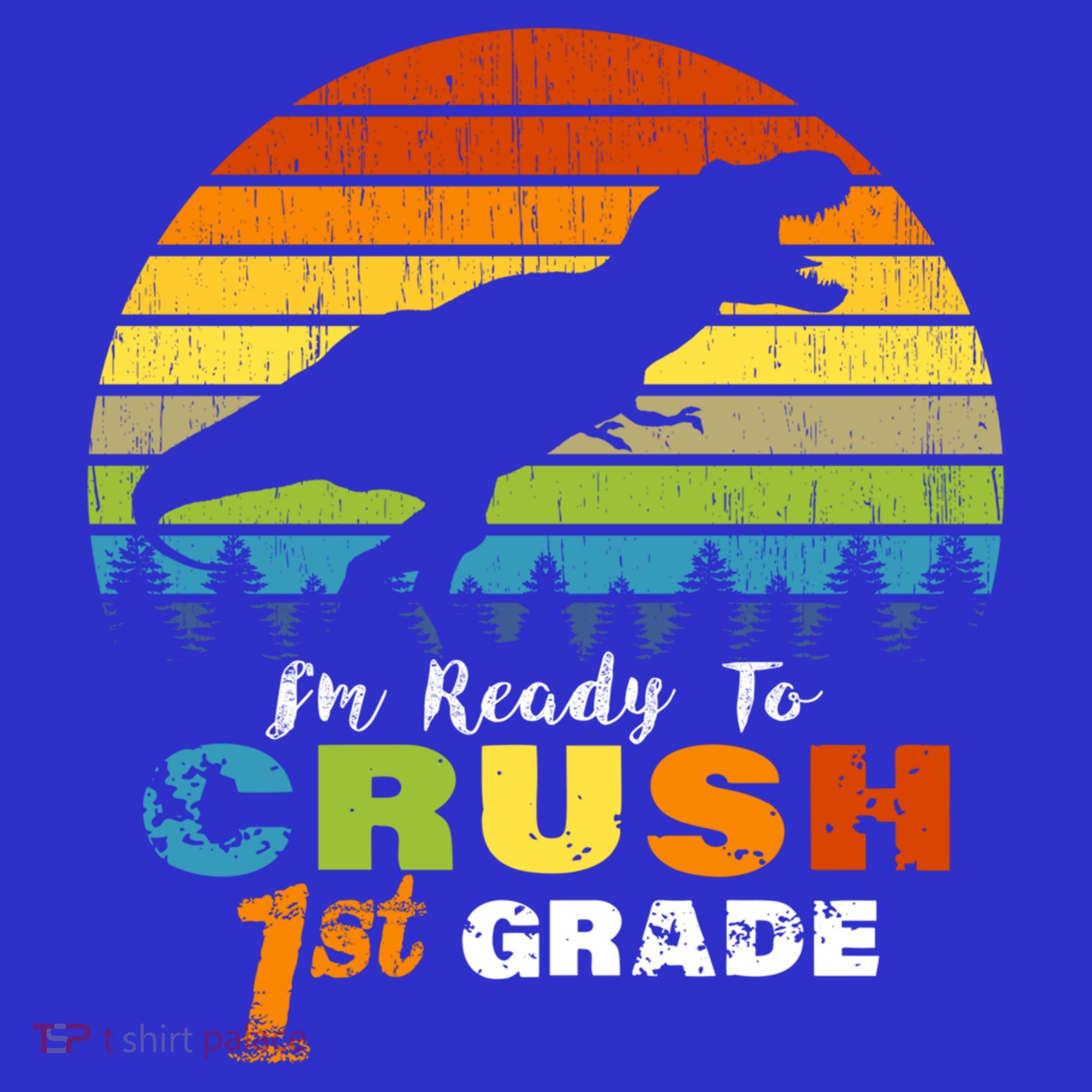 Dinosaur First Grade Im Ready To Crush 1St Grade Gift Women's T-Shirt