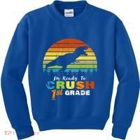 Dinosaur First Grade Im Ready To Crush 1St Grade Gift Kids Sweatshirt thumb 0
