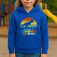 Dinosaur First Grade Im Ready To Crush 1St Grade Gift Kids Hoodie thumb 3