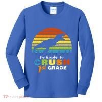 Dinosaur First Grade Im Ready To Crush 1St Grade Gift Kids Long Sleeve Shirt thumb 0