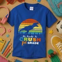 Dinosaur First Grade Im Ready To Crush 1St Grade Gift Kids T-Shirt thumb 3