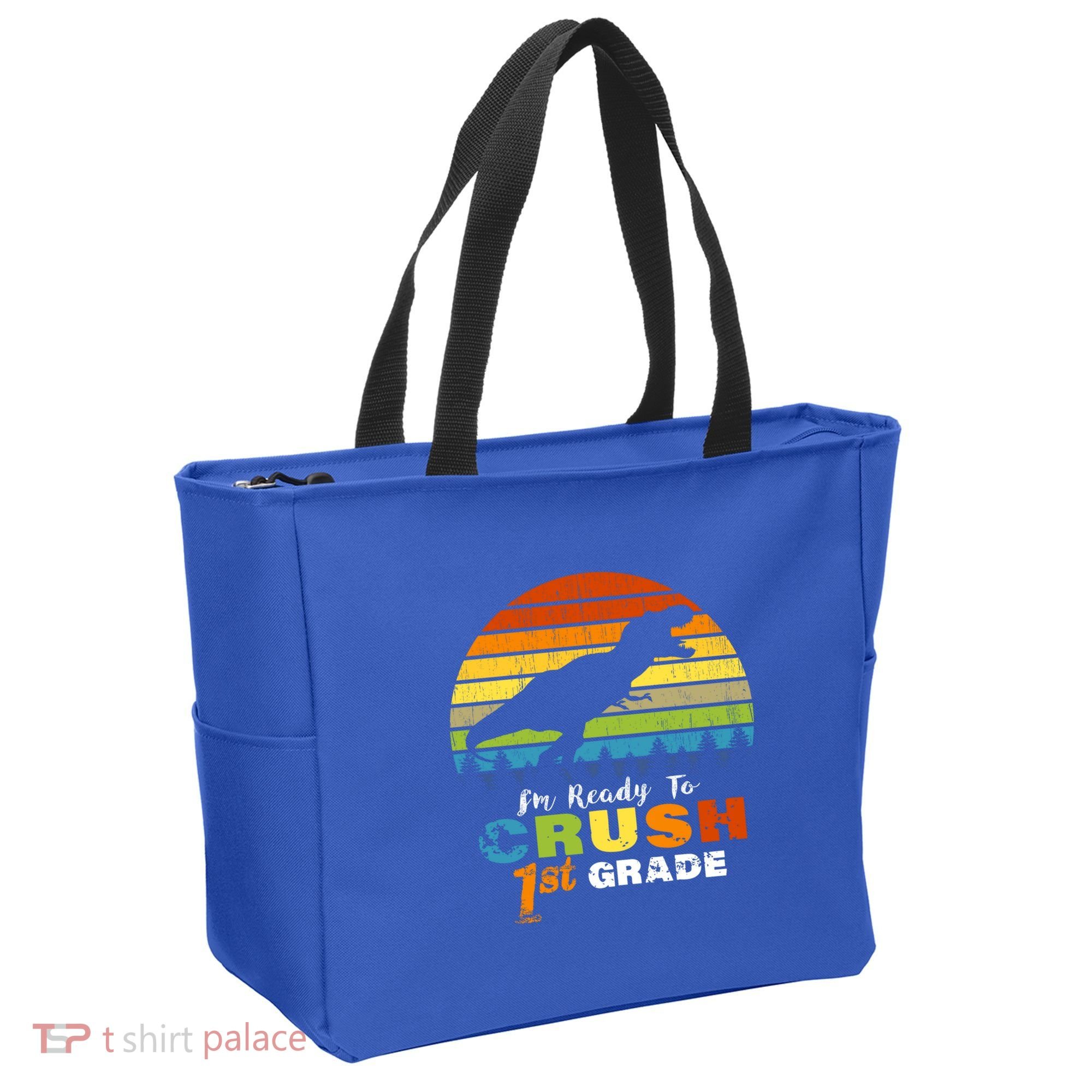 Dinosaur First Grade Im Ready To Crush 1St Grade Gift Tote Bag