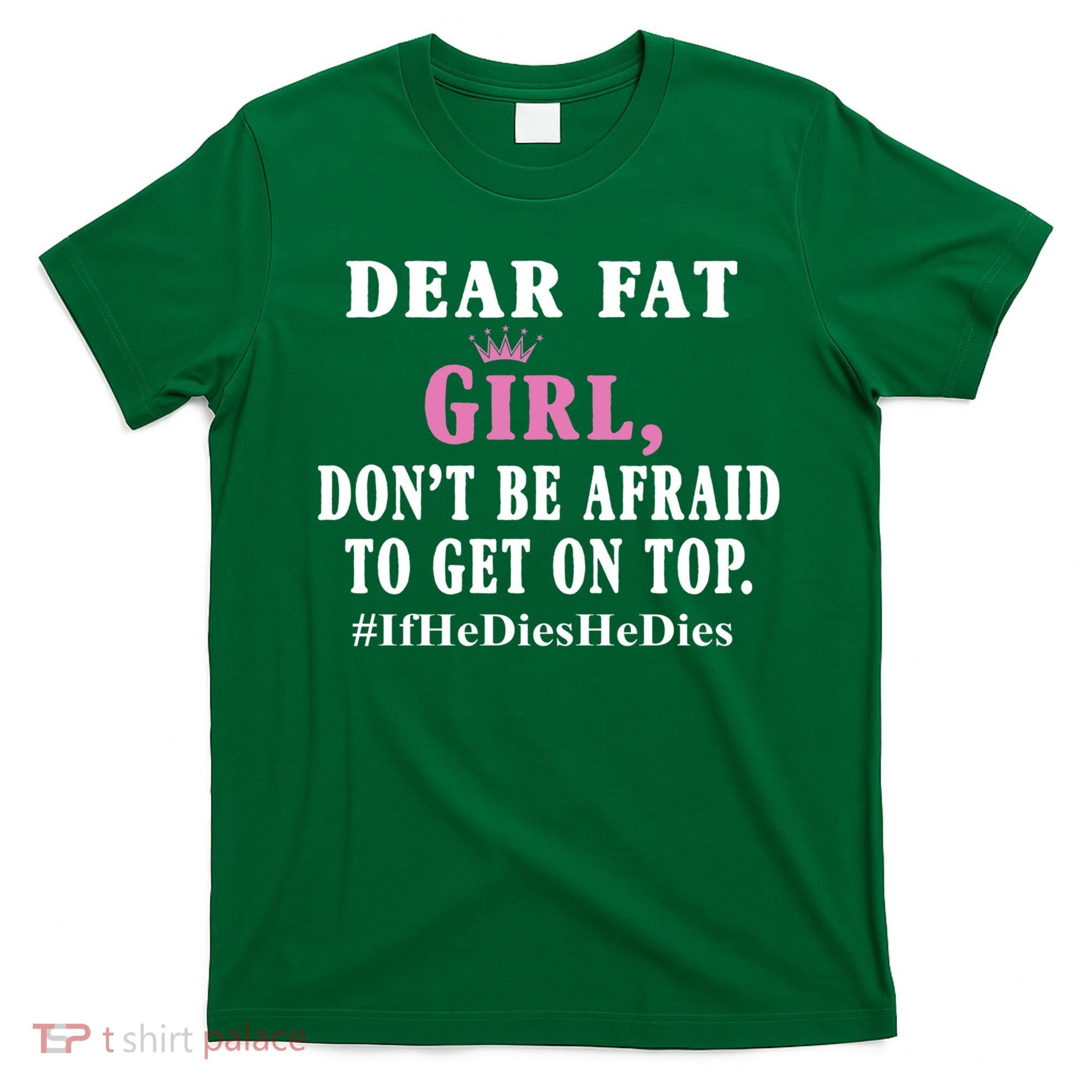 Dear Fat Girl Dont Be Afraid To Get On Top Ifhedieshedies Funny Gifts T-Shirt