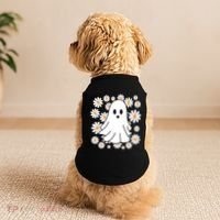 Daisy Floral Ghost Cute Halloween Doggie Tank thumb 2