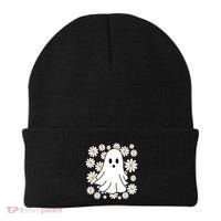 Daisy Floral Ghost Cute Halloween Beanie thumb 0