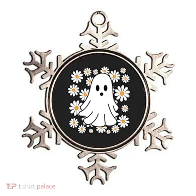 Daisy Floral Ghost Cute Halloween Ornament