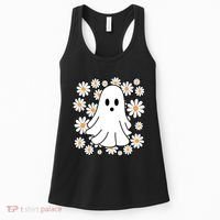 Daisy Floral Ghost Cute Halloween Women's Tank Top thumb 0