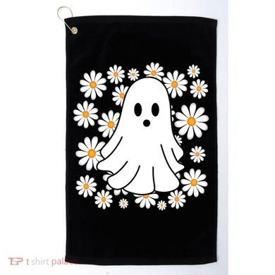 Daisy Floral Ghost Cute Halloween Golf Towel