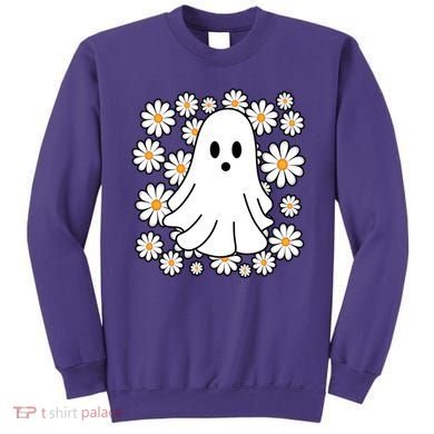 Daisy Floral Ghost Cute Halloween Sweatshirt