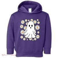 Daisy Floral Ghost Cute Halloween Toddler Hoodie thumb 0